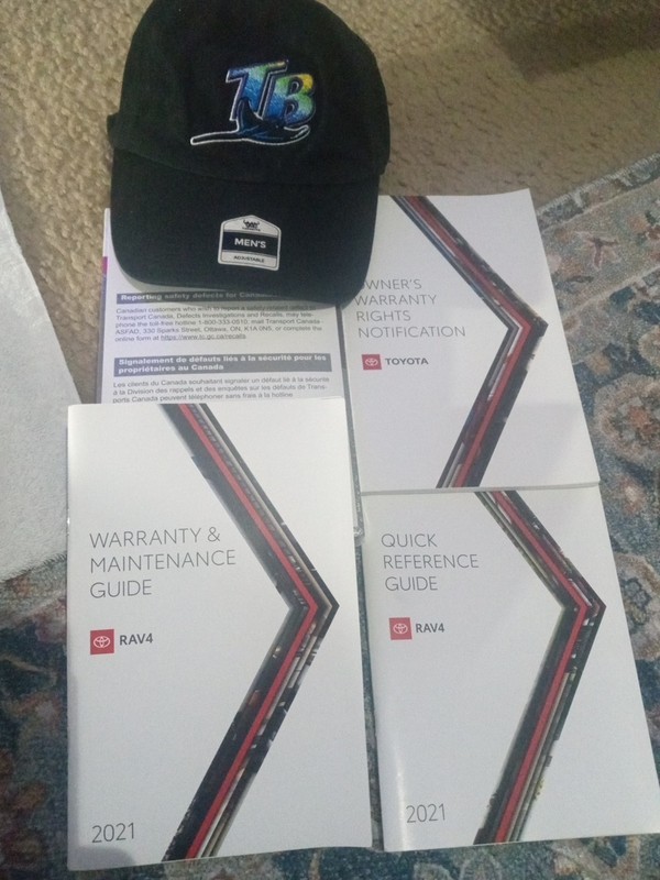 😎2021 Toyota RAV4 Owner's Manual Hat🌞