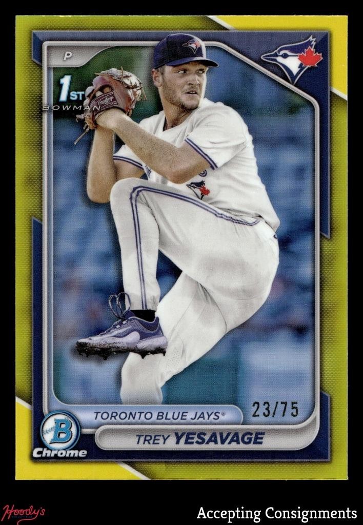 2024 Bowman Chrome Draft Yellow Refractors #BDC92 Trey Yesavage 1st ROOKIE 23/75