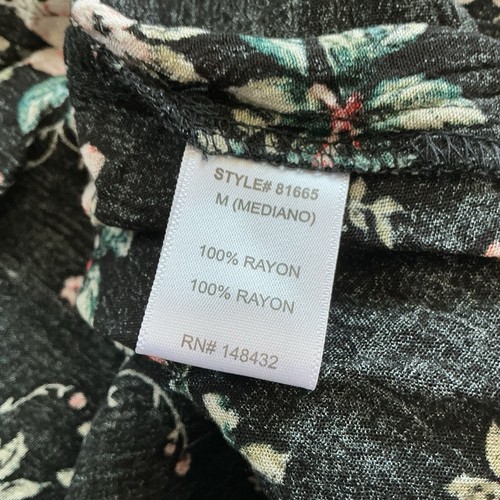 NWOT Be Cool Womens Black Floral Halter Dress Size Medium - Picture 8 of 9