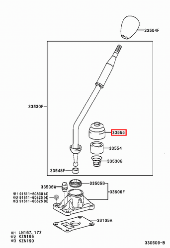 Genuine Hilux LN105 LN100 KZN205 KZN165 KZN130 KDN170 Gear Shift Lever Boot - Picture 18 of 20