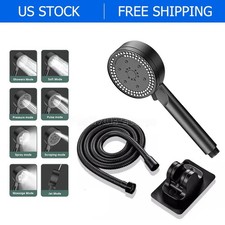 High Pressure Shower 8 mode Handheld Shower Head with 5 Ft Stainless Steel Hose
