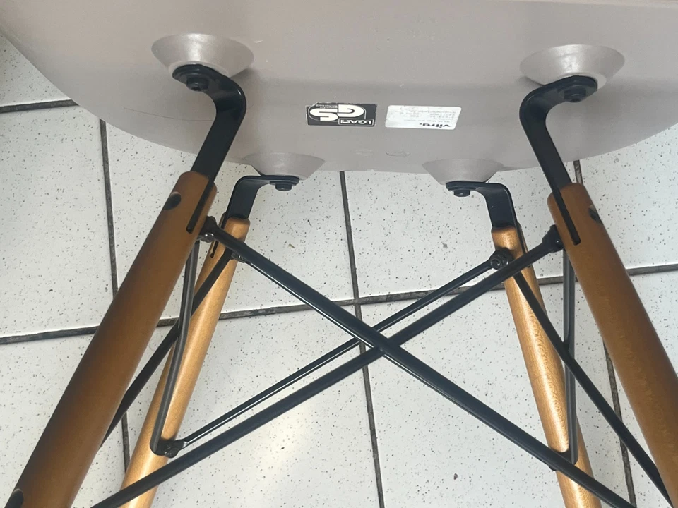 Vitra Eames Plastic Armchair DAW Ahorn Grau Gepolstert Original Designklassiker - Bild 4 von 4