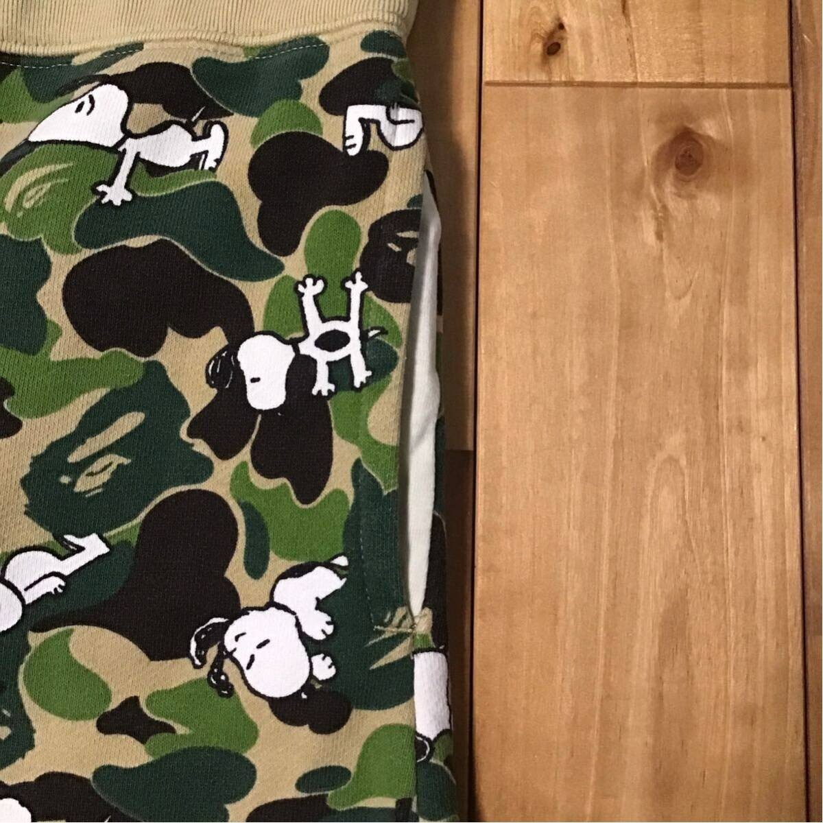 BAPE × Peanuts Snoopy ABC camo sweat shorts A Bathing Ape Size S