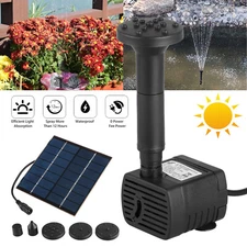 Solar Power Fountain Submersible Floating Water Pump Bird Bath Yard Garden Decor