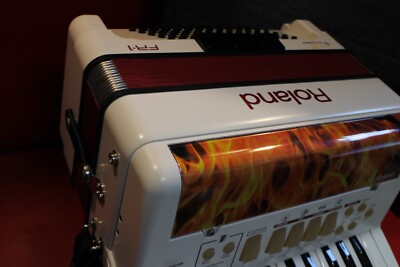 USED Roland FR-1 White V Accordion FR 1 U2538 250319 | eBay
