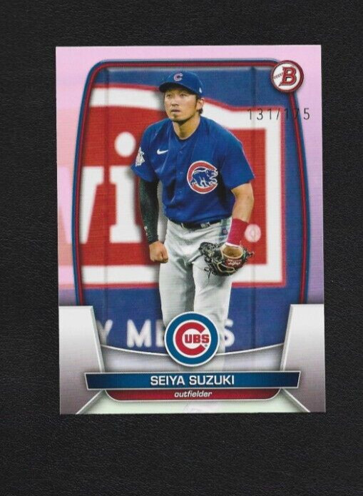 2023 Bowman Seiya Suzuki #93 Pink Parallel 131/175 Chicago Cubs