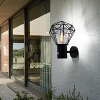 Wandlampe AußEnleuchte Gartenlampe Bewegungsmelder Edelstahl E27 Gitter H 34 Cm