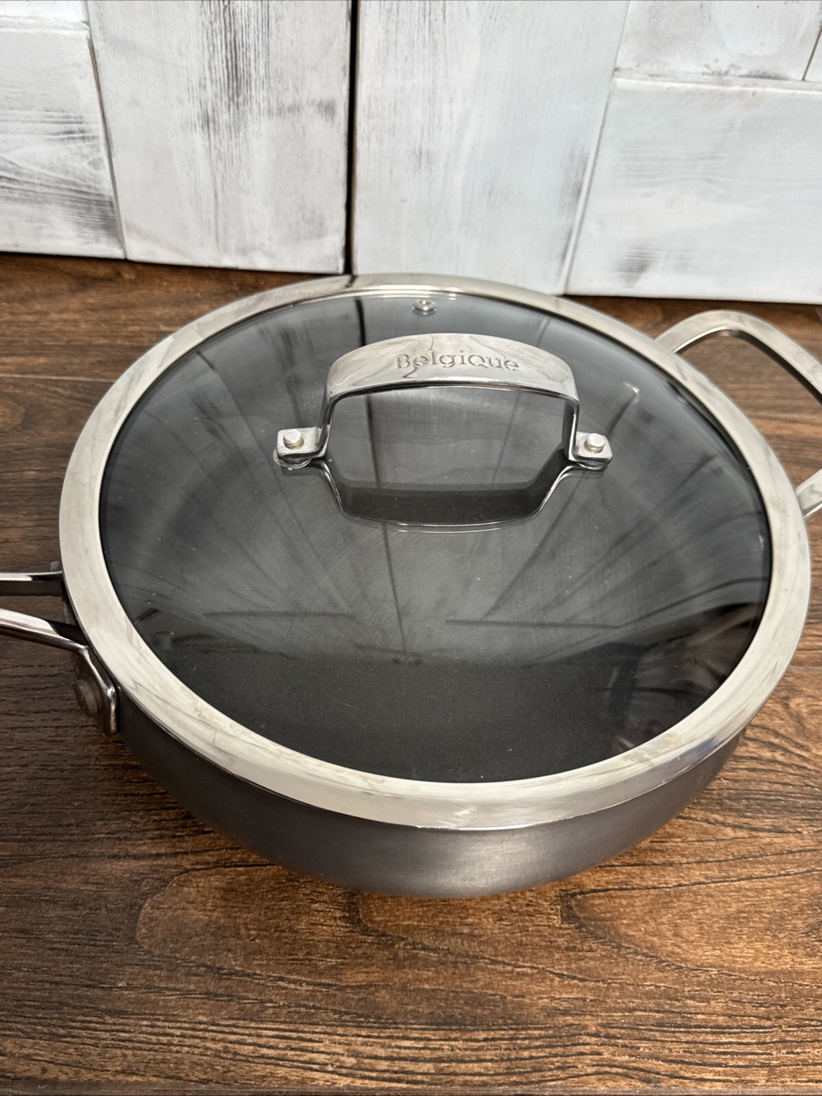 Belgique 3 Qt 10” Saute Pan Skillet Fry Pan Double Handle Vented Lid Oven Safe