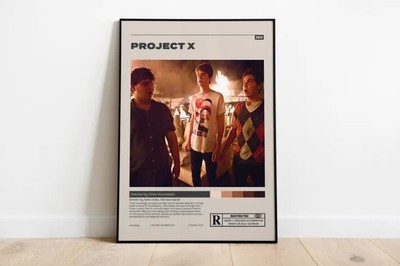 Project X,Nima Nourizadeh, Minimalist Movie Poster, Vintage Retro Art Print