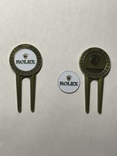 (1) Rolex Golf Divot Tool & (1) Rolex 1" Flat Coin Style Golf Marker - A Beauty!