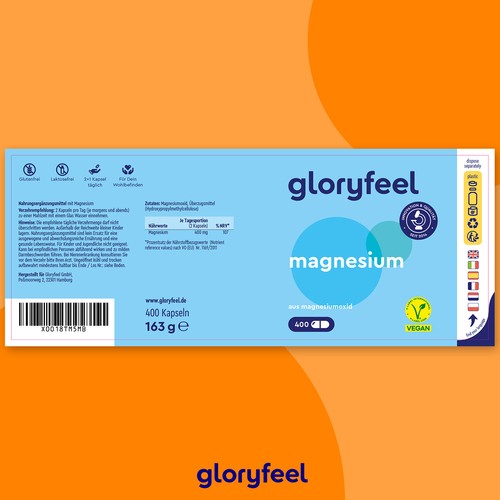 Magnesiumoxid 400 Kapseln - Unterstützt Muskelfunktion* - Elementares Magnesium - Bild 7 von 7