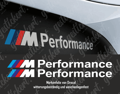 2x 30 cm M Performance Aufkleber Sticker Decal für BMW M3 M4 M5 Tuning Auto - Afbeelding 1 van 1