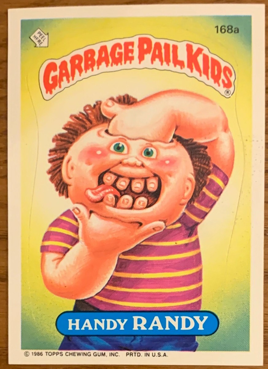 rare garbage pail kid cards 1986 HANDY RANDY, RARE ! 1986 TOPPS GARBAGE PAIL KIDS CARD