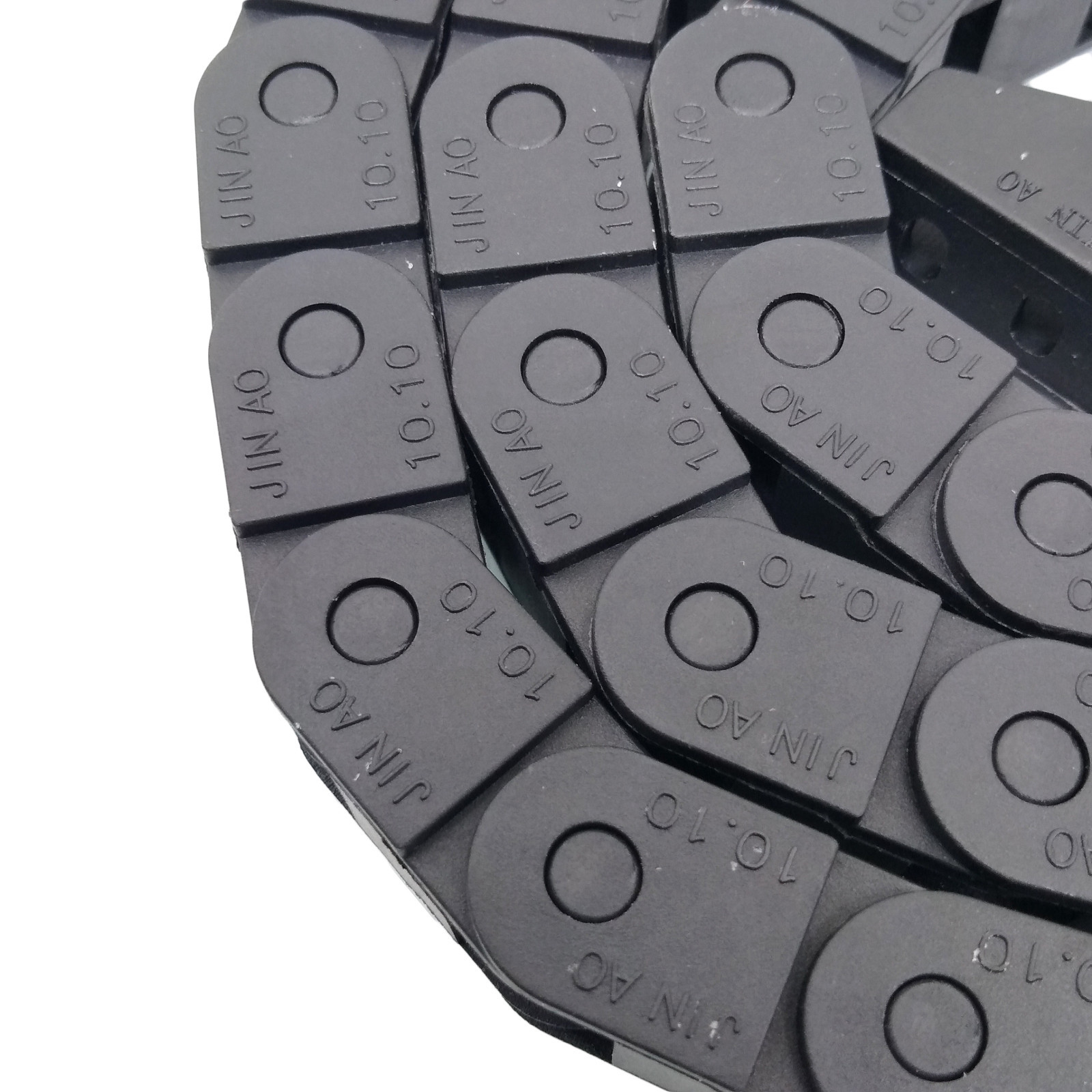 2M 2000mm Black Long Nylon Cable Drag Chain Wire Carrier 10 x 10mm