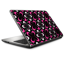 Laptop Skin Wrap Universal for 13 inch - Abstract pink black pattern