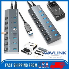 Lot 7 Port USB 3.0 Hub 12V/4A Power Adapter H...