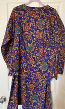 Vintage Southern Lady Blue Print Skirt Set Size 18