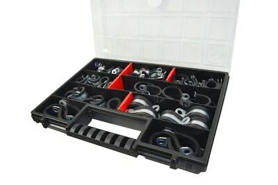 MARKENLOS Rohrschellen gummiert Set 89 tlg. RSGU, Leitungschellen, Schlauchschellen