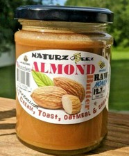 RAW HONEY  ALMOND BUTTER 12.7oz / 360g 100 PURE RAW UNFILTERED HONEY YUMMY  