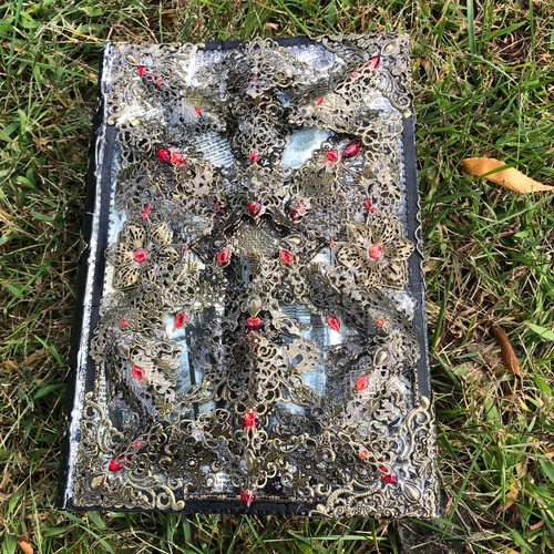 Custom Gothic Grimoire Satanic Antique Spell Book Dark Arts Vintage Movie Prop