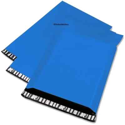 50 19x24 Blue Poly Mailers Shipping Envelopes Couture Boutique Quality Bags