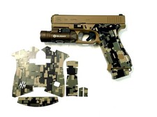 HANDLEITGRIPS Dark Green Digital Camo Vinyl Grip Enhancement Wrap for Glock 19X