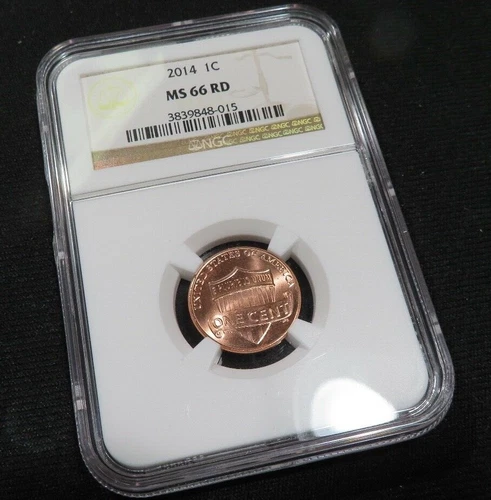 2014 P Lincoln Cent MS66 RD NGC graded Shield Penny Bright!