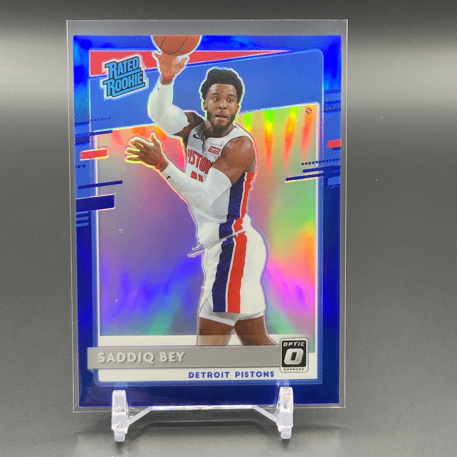 Saddiq Bey 2020-21 Donruss Optic Rated Rookie Blue Prizm RC #169 /59 (IYC1199)