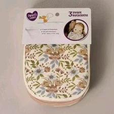 Parents Choice Infant Burpcloths 3 PACK Super Soft & Absorbent 6.5"W x 17.75"L