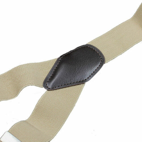 Intbuying New Button Holes Link Men's Elastic Suspenders 4 Colors, High