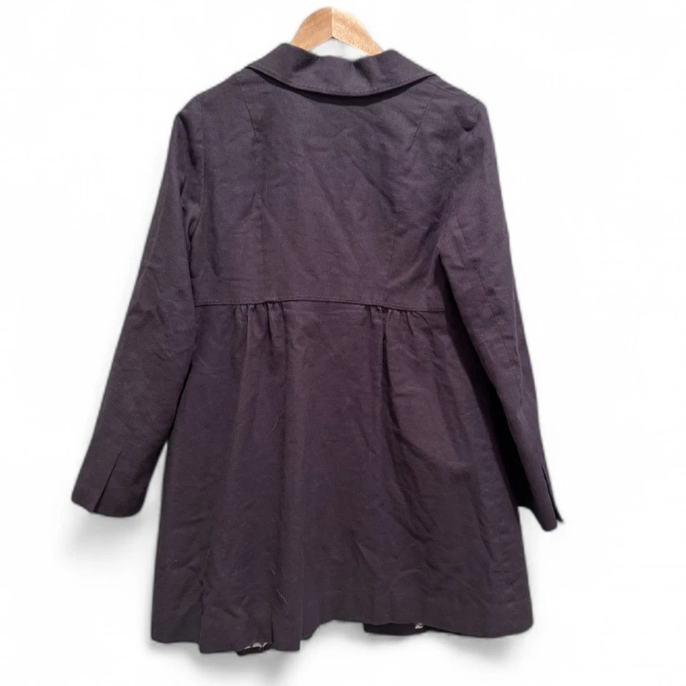 Boden фиолетовый серый бушлат Blazer размер Великобритании 14 / США 10 льняной хлопок куртка ретро - Изображение 2 из 4