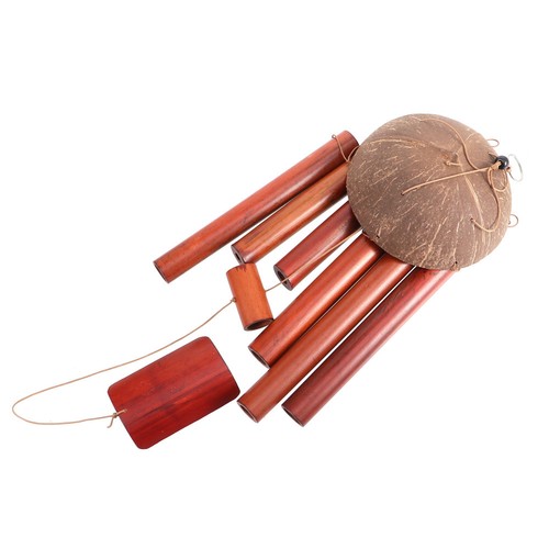1pc Bamboo Tubes Wind Chime Chic Coconut Shell Wind Bells Hanging Decor - Picture 7 of 12