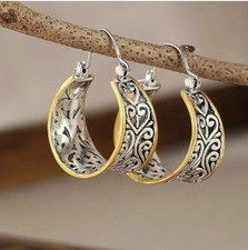BRIGHTON BEACH Filigree Heart Pattern Earrings