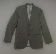 Banana Republic Gray Solid Wool Blazer Single-Breasted 2-Button Notch 40R