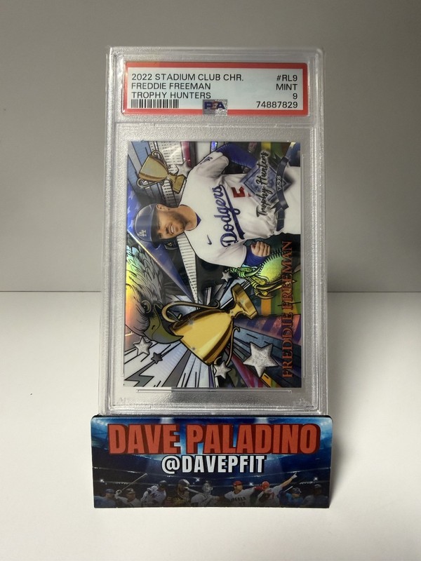 Freddie Freeman 2022 Stadium Club Trophy Hunters PSA 9