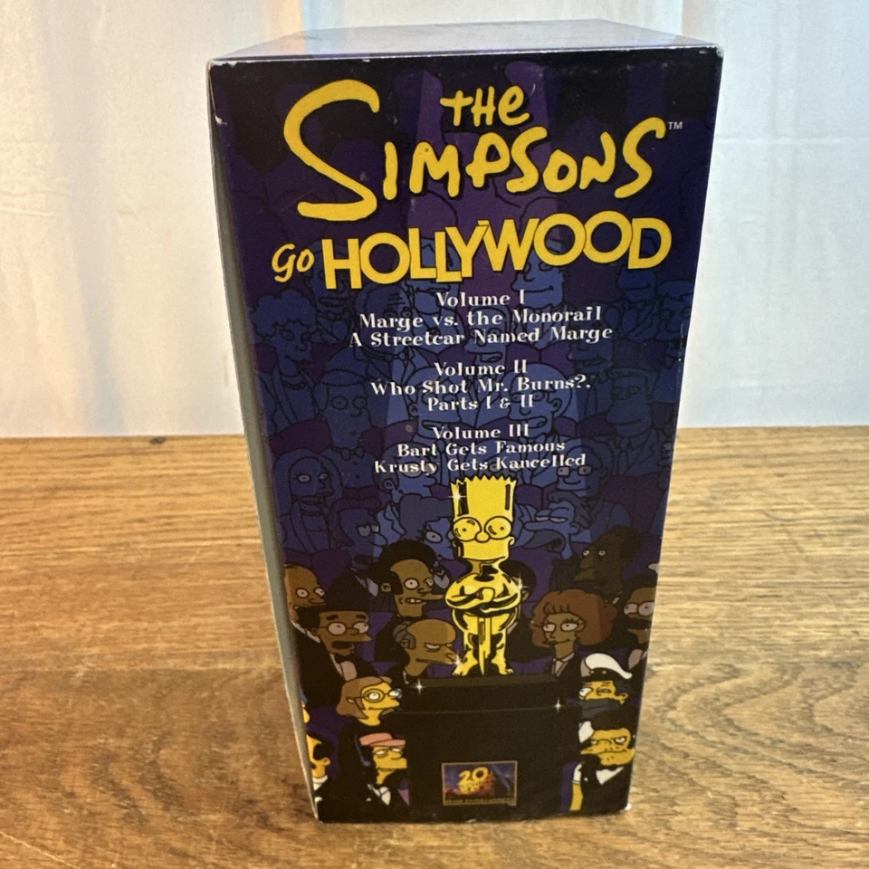 1999 The Simpsons Go to Hollywood VHS Box Set Volumes 1-3 Vintage - Image 4 of 4