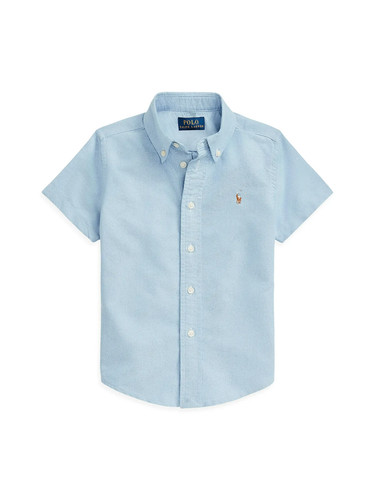 Polo Ralph Lauren Cotton Oxford Button Down Shirt Boys XL18-20 Blue Short Sleeve