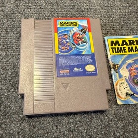 Mario's Time Machine Nintendo NES Cart and Instruction Manual Authentic Tested