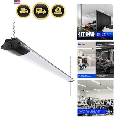 BS84 LED Shop Light for Garage, 10000LM, 84W, 4FT, 5000K Linkable Light Fixtu...