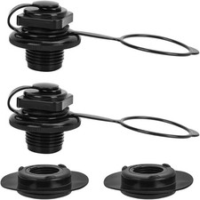 2 PCS Inflatable Boat Air Valve Spiral Air Plugs One-Way Inflation Screw Cap