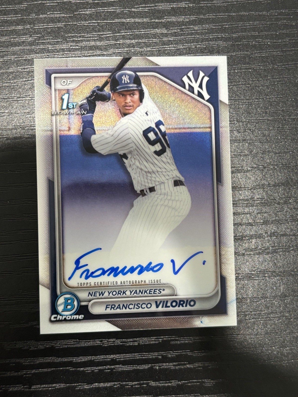 2024 Bowman Chrome Francisco Vilorio 1st Auto (RC) #CPA-FV Yankees