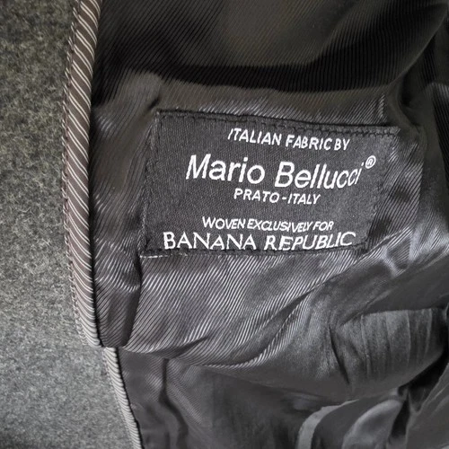 New Banana Republic Mario Bellucci Car Coat Overcoat Medium 38r Wool Blend image 10