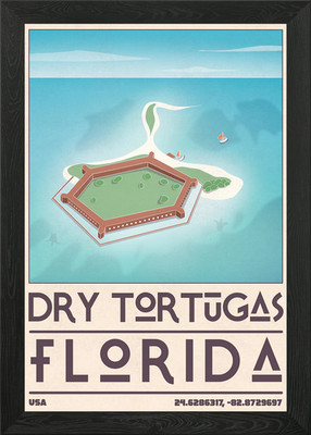 Dry Tortugas Fort Gerahmtes Wandbild Poster Leinwanddruck Bild
