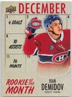 2025-26 Upper Deck NHL GAMES DATED MOMENTS Rookie Of The Month  Ivan Demidov