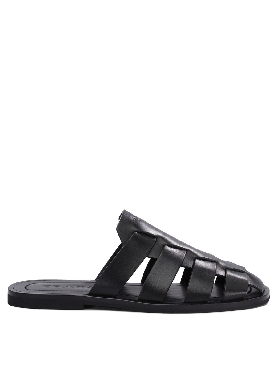 サンダル Prada Leather caged sabot Prada Leather Caged Sabot Size UK 8 Men | eBay