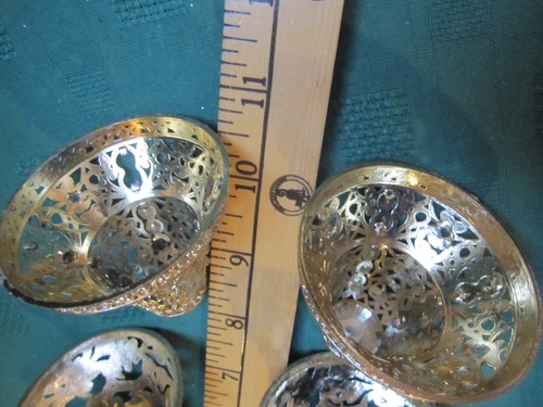 10 Vtg 1950's Bradford Plastic Filigree Bell Xmas Ornaments 3 sizes 3.5, 2.5, 2" - Picture 8 of 21