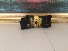 Dewalt Heavyweight Cotton Blend Work Crew Socks DXSC150 Black 3 Pack 10 - 13