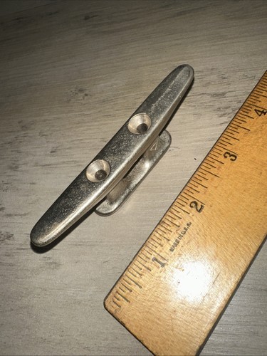 Vintage Brass Boat Dock Cleat Ship Tug Mooring Small 3.5” Approx.
