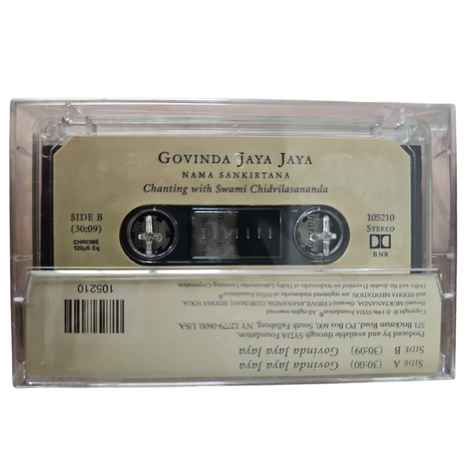 Swami Gurumayi  Chanting With Swami Chidvilasananda Govinda Jaya Jaya Cassette - Image 3 of 3