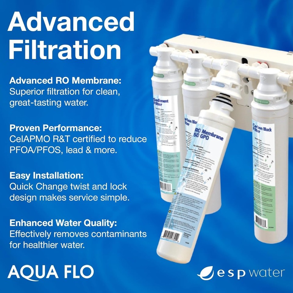 KIT FILTRO ACQUA POTABILE EUROPURE 4A COMPOSITO A CARBONE ARGENTATO ACCESSORI - Foto 9